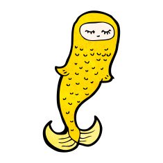 Funny cartoon fish N18