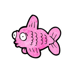 Funny cartoon fish N19