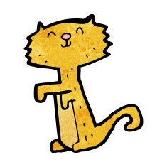 funny cartoon cat N281