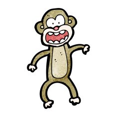 cartoon crazy monkey N30