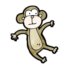 cartoon crazy monkey N31