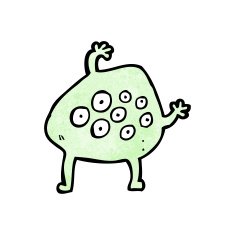 weird alien monster cartoon N9