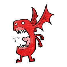 cartoon spooky monster N25