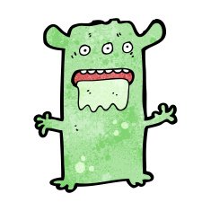cartoon weird alien monster N29