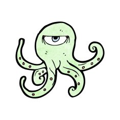 Cartoon Octopus N140