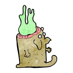 cartoon dog with bad breath N2