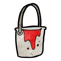 cartoon bucket of paint N2