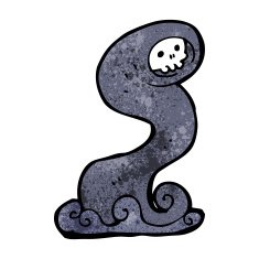 cartoon spooky ghost N161