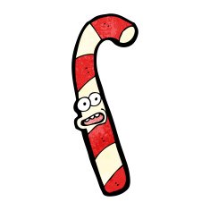 cartoon candy cane N31