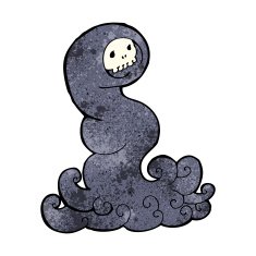 cartoon spooky ghost N162