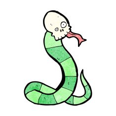 cartoon spooky snake N7