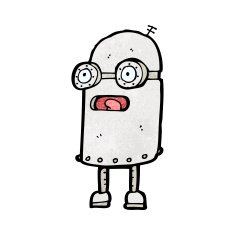 cartoon little robot N23