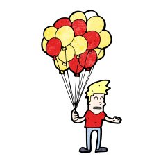 cartoon man selling balloons N8