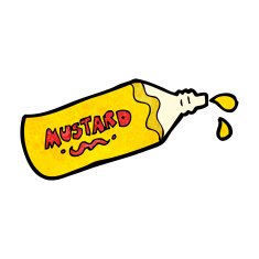 Cartoon Mustard Bottle N30