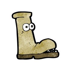 cartoon old boot N25