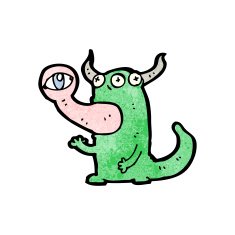 cartoon weird monster N14