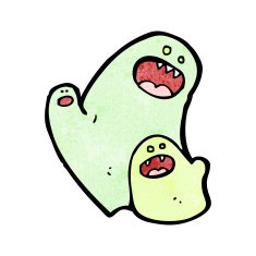cartoon spooky ghost N165