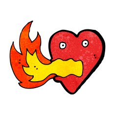 cartoon fire breathing heart N5