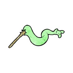 cartoon wand casting magic spell N3