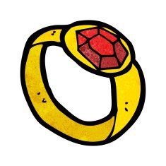 Cartoon Ruby Ring N16