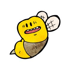 cartoon fat bumble bee N9