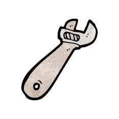 cartoon adjustable spanner N35