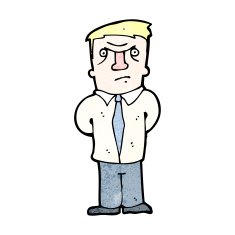 cartoon annoyed man N126
