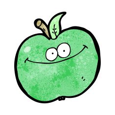 funny cartoon apple N2