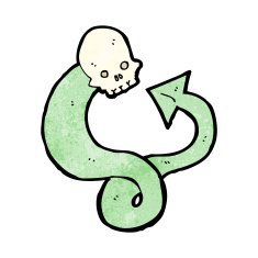 cartoon spooky serpent N5