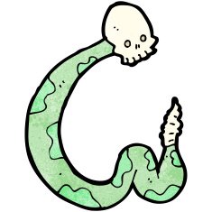 cartoon spooky serpent N6