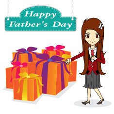 vector father day on white background