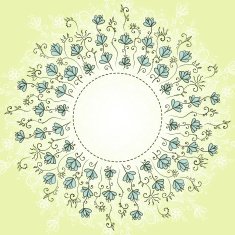 Cute banner with flowers