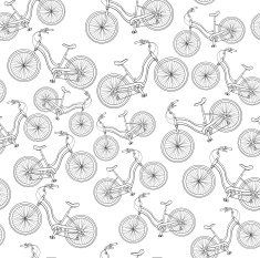 bicycles seamless pattern