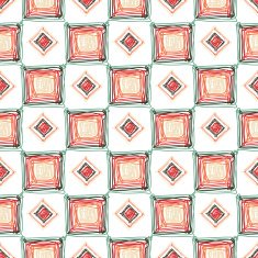 Seamless geometric pattern with color cubes and rombes