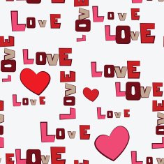 Valentine's Day Hearts Love seamless pattern