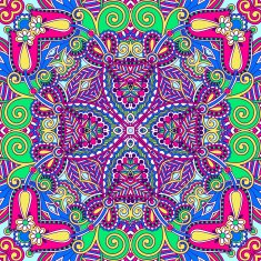 Traditional ornamental floral paisley bandanna N439