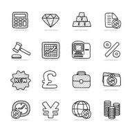 Financial icon set N3