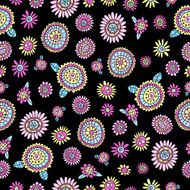 Flower Doodle Seamless Pattern