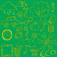 vector set doodles sketches