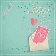 Valentine&#039;s day gift card Vector illustration N3