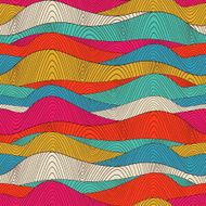 Seamless wave hand-drawn pattern N55