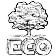 Environmentalism emblem sketch
