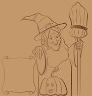 Granny witch doodle
