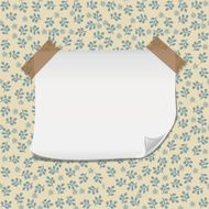 paper banner on pattern with transparent tape eps10