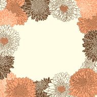 Floral background with orange flowers