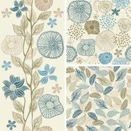 Set of seamless floral pattern N2