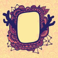 Card with ornate frame