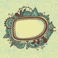 Card with ornate frame N2