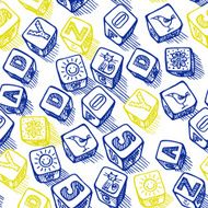 children&#039;s building bricks seamless pattern N2