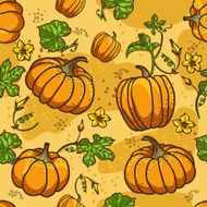 Pumpkin Background seamless pattern